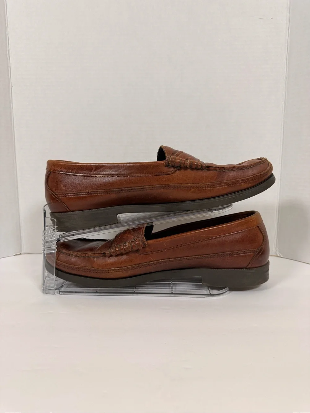 Sebago Tan Leather Penny Loafers - Classic Slip-On Style
